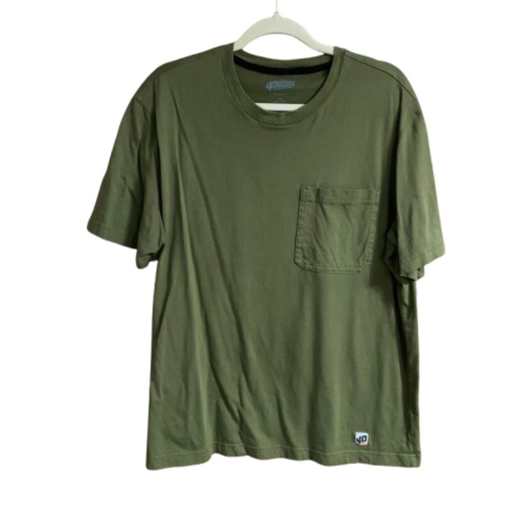 Duluth Trading Co 40 Grit Short Sleeve Pocket Tee Green Men's Large T-Shirt EUC